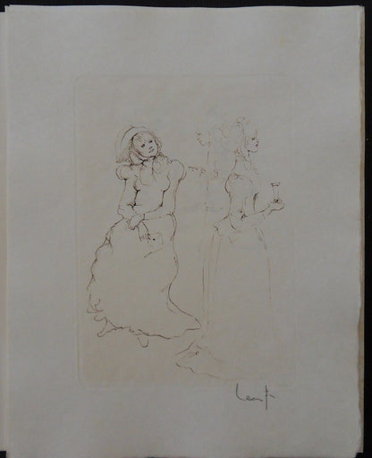 Léonor FINI : La soirée mondaine - Gravure originale signée
