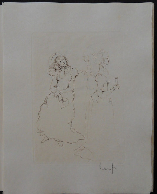 Léonor FINI : La soirée mondaine - Gravure originale signée
