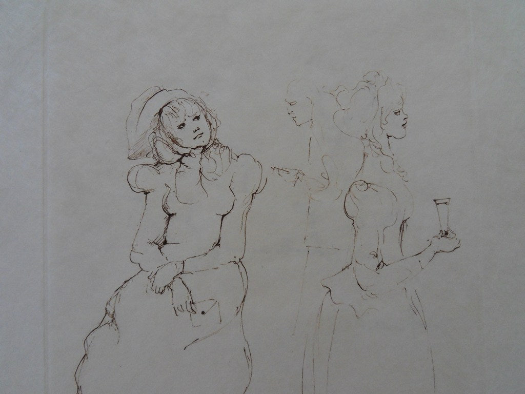 Léonor FINI : La soirée mondaine - Gravure originale signée