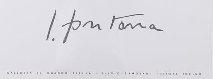 Lucio FONTANA : Concetto Spaziale Nero - Affiche originale en sérigraphie signée
