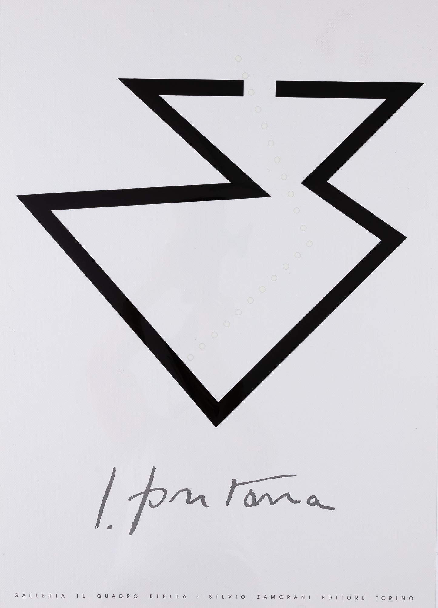Lucio FONTANA : Concetto Spaziale Nero - Affiche originale en sérigraphie signée