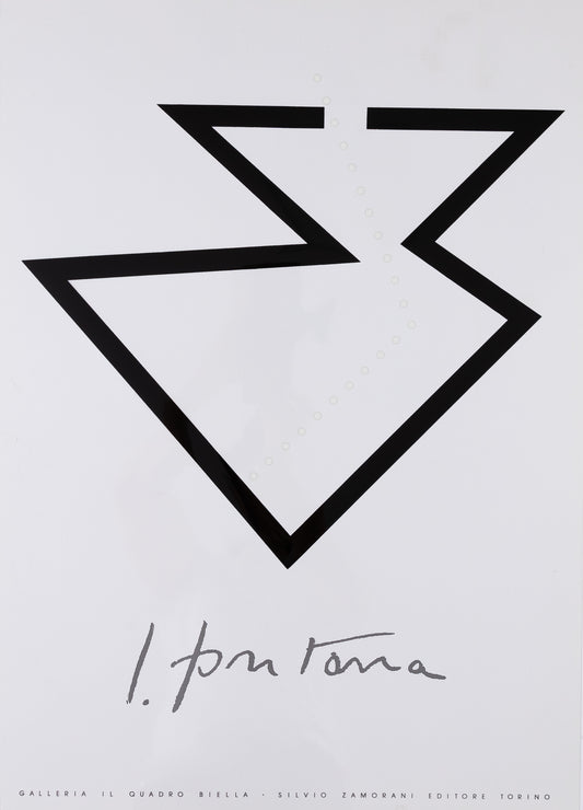 Lucio FONTANA : Concetto Spaziale Nero - Affiche originale en sérigraphie signée