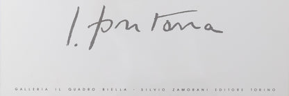 Lucio FONTANA : Concetto Spaziale Rosso - Affiche originale en sérigraphie signée