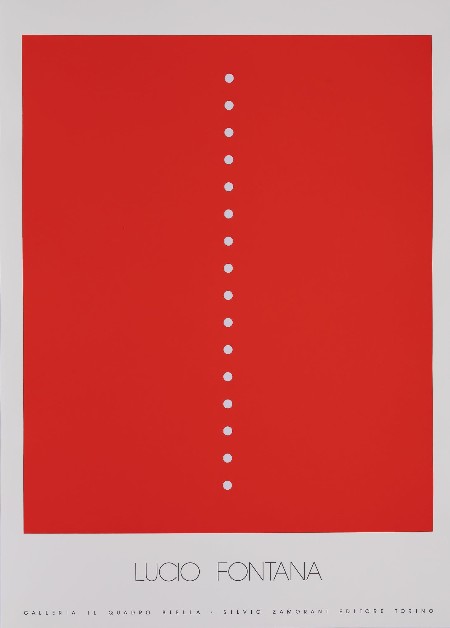 Lucio FONTANA : Concetto Spaziale Rosso - Affiche originale en sérigraphie