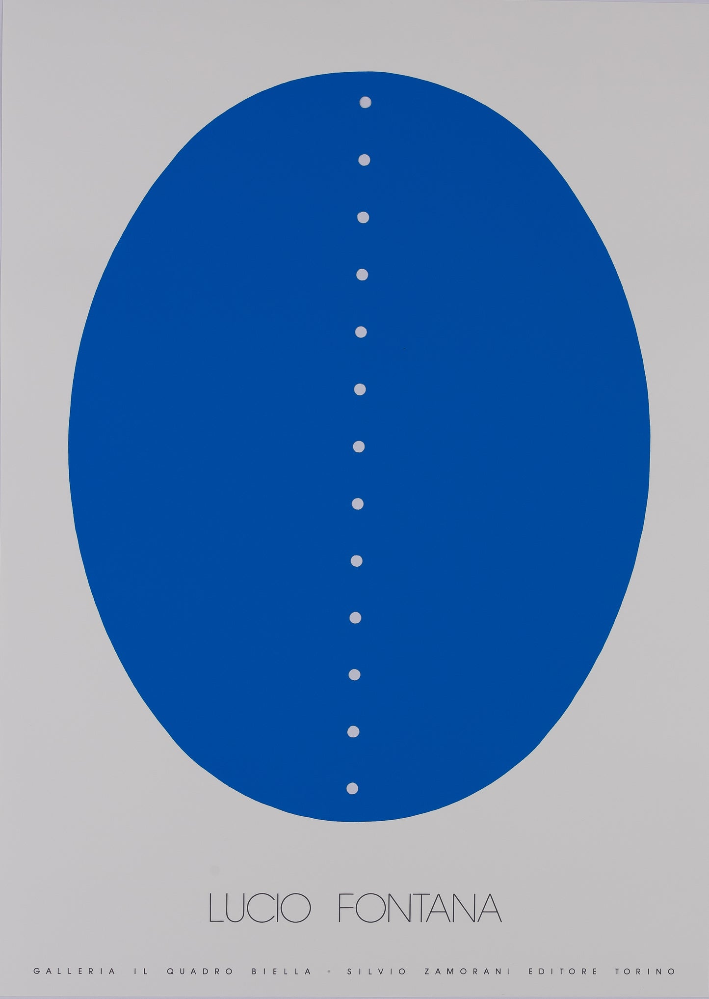 Lucio FONTANA : Concetto Spaziale Blu - Affiche originale en sérigraphie