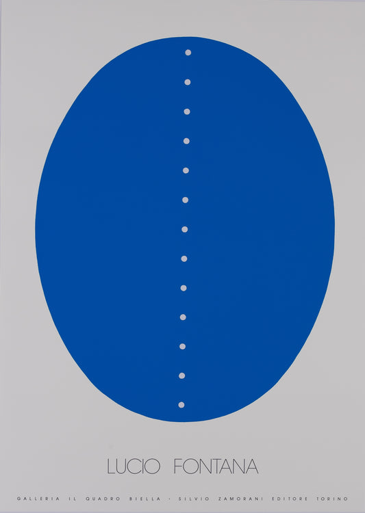 Lucio FONTANA : Concetto Spaziale Blu - Affiche originale en sérigraphie