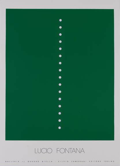 Lucio FONTANA : Concetto Spaziale Verde - Sérigraphie