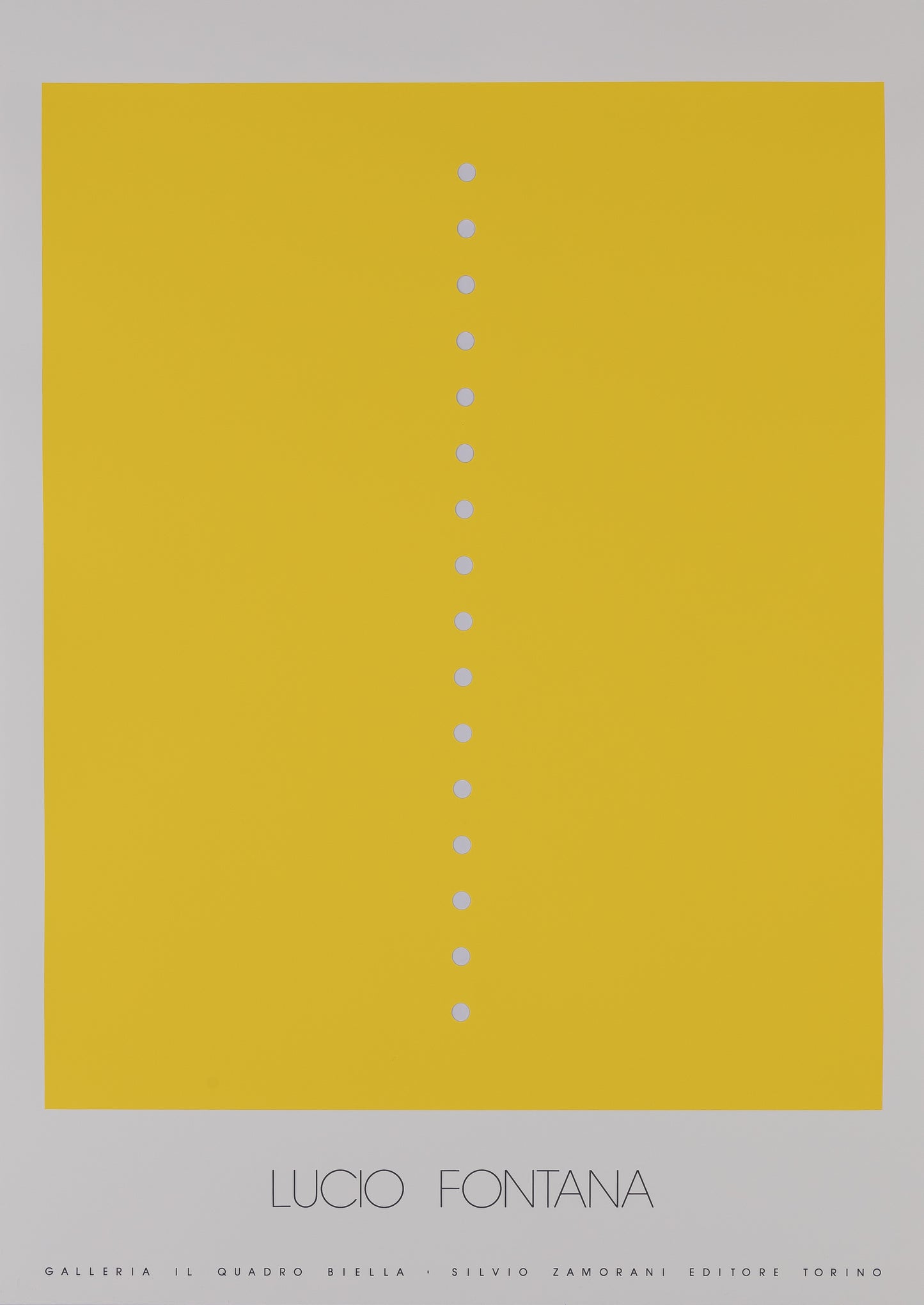 Lucio FONTANA : Concetto Spaziale Giallo - Affiche originale en sérigraphie