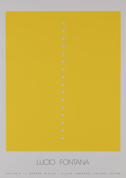 Lucio FONTANA : Concetto Spaziale Giallo - Affiche originale en sérigraphie