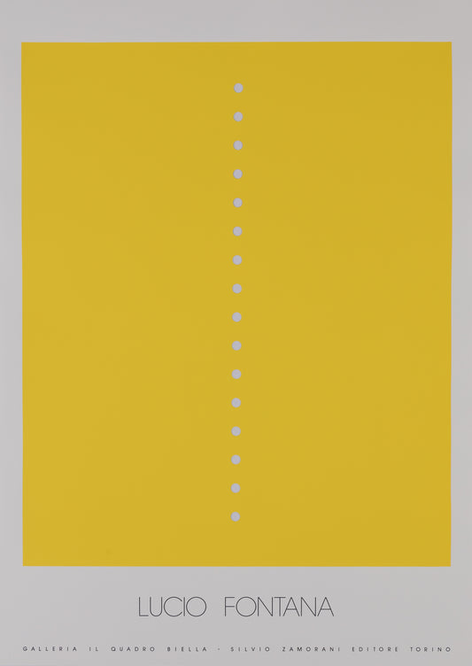 Lucio FONTANA : Concetto Spaziale Giallo - Affiche originale en sérigraphie