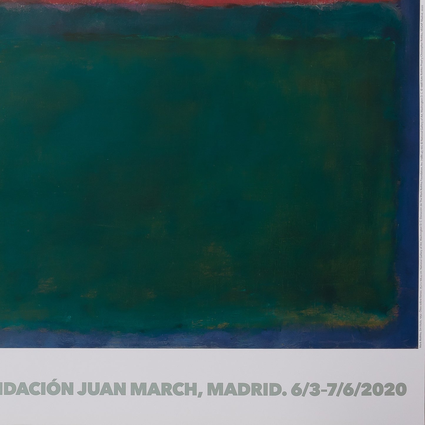 Mark ROTHKO  : Red over green - Affiche originale en couleurs