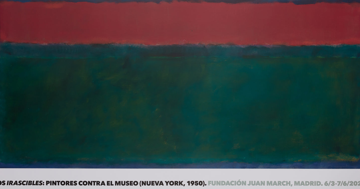 Mark ROTHKO  : Red over green - Affiche originale en couleurs