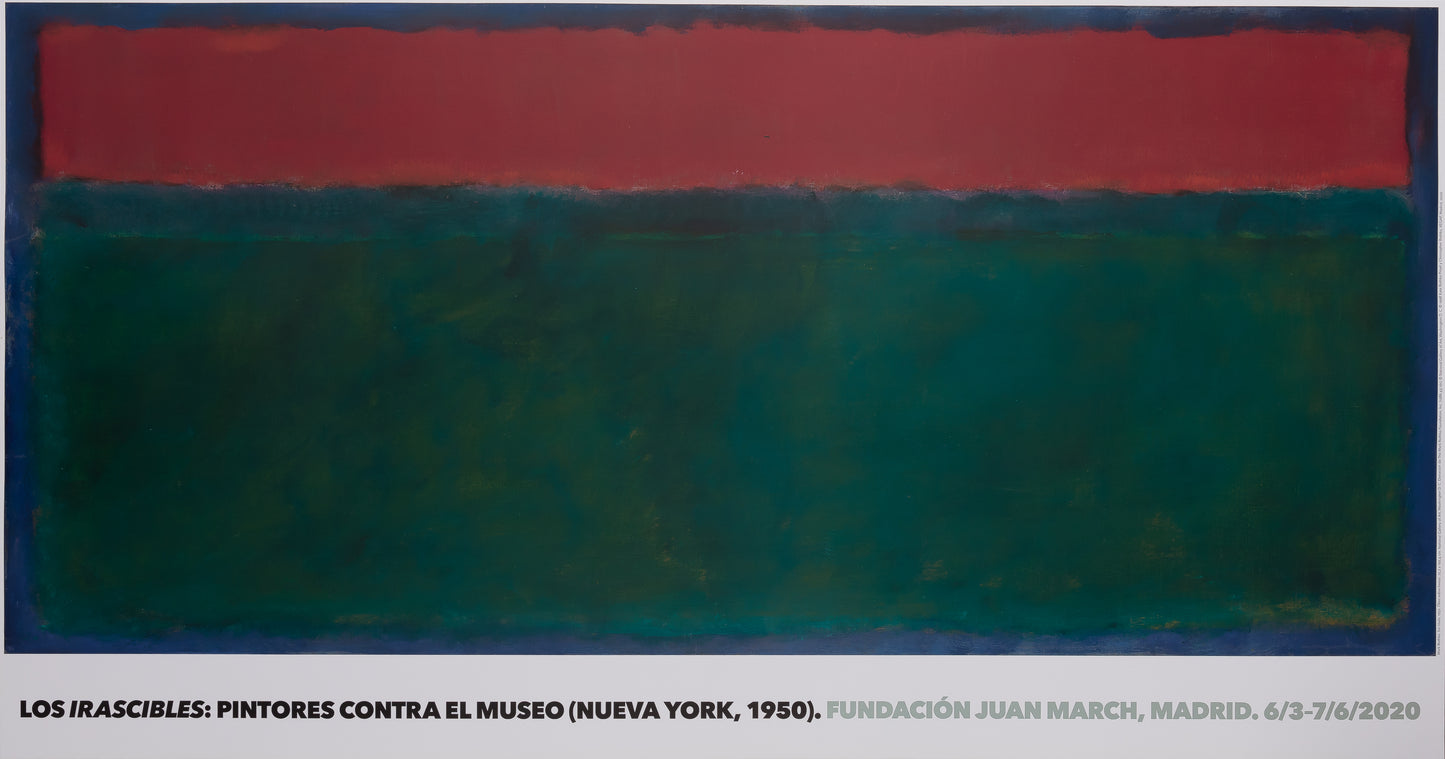 Mark ROTHKO  : Red over green - Affiche originale en couleurs