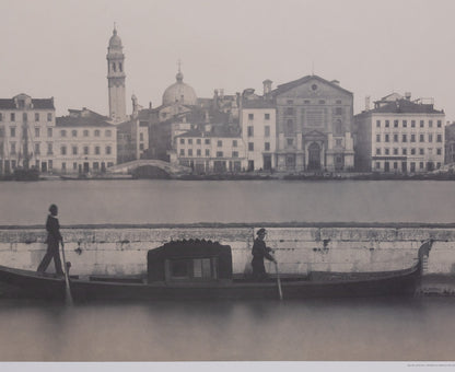 Ippolito LAFRANCHINI : Gondoles à Venise - Affiche originale