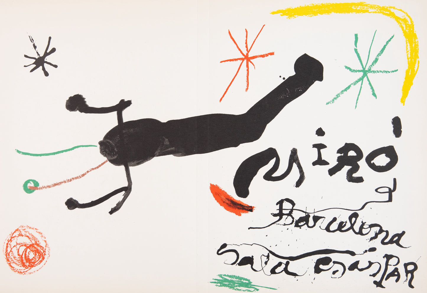 Joan MIRO : Barcelona Sala Gaspar 1964 - Lithographie originale signée
