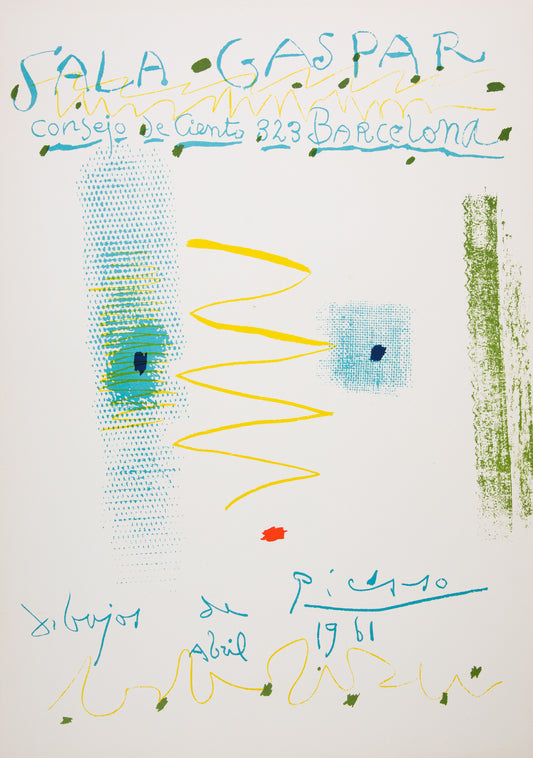 Pablo PICASSO : Visage abstrait - Lithographie originale signée