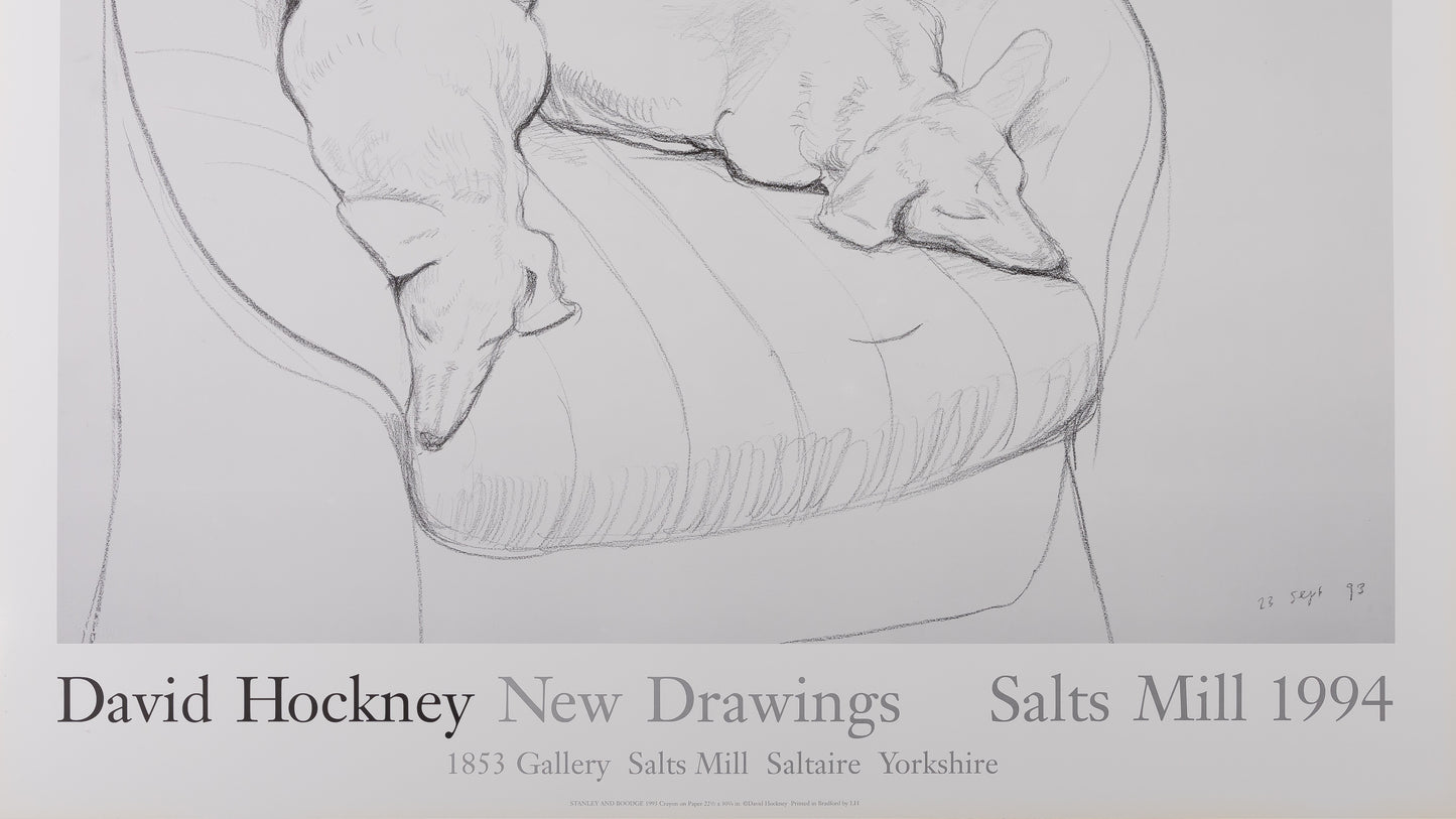David HOCKNEY : Stanley and Boodge - Affiche originale vintage