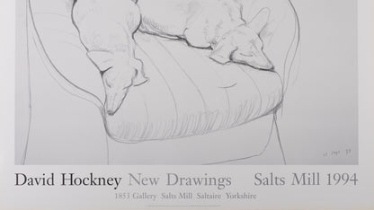 David HOCKNEY : Stanley and Boodge - Affiche originale vintage