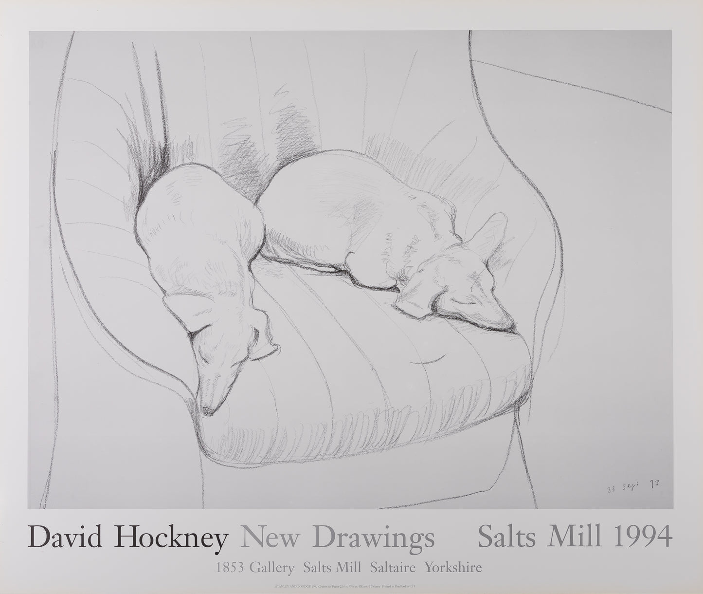 David HOCKNEY : Stanley and Boodge - Affiche originale vintage