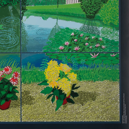 David HOCKNEY : Waterlilies in the pond - Affiche originale en couleurs