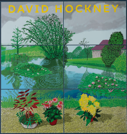 David HOCKNEY : Waterlilies in the pond - Affiche originale en couleurs