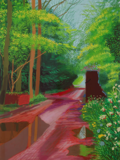 David HOCKNEY : A travers la forêt - Affiche originale