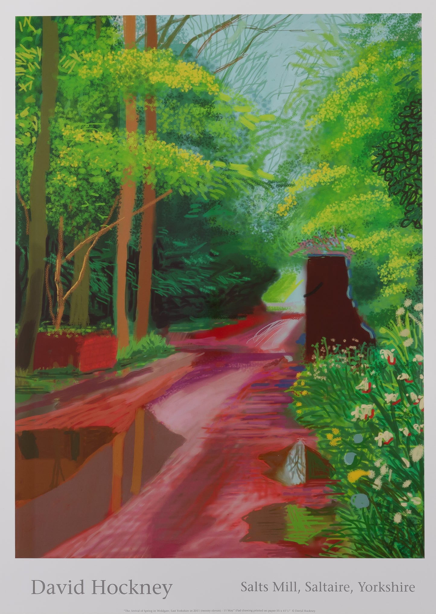 David HOCKNEY : A travers la forêt - Affiche originale