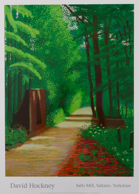 David HOCKNEY : Chemin dans la forêt - Affiche originale en couleurs