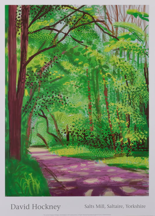 David HOCKNEY : Sous bois - Affiche originale
