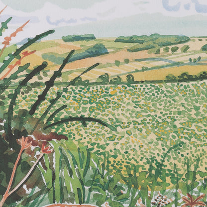 David HOCKNEY : A gap in the Hedgerow - Affiche originale en couleurs