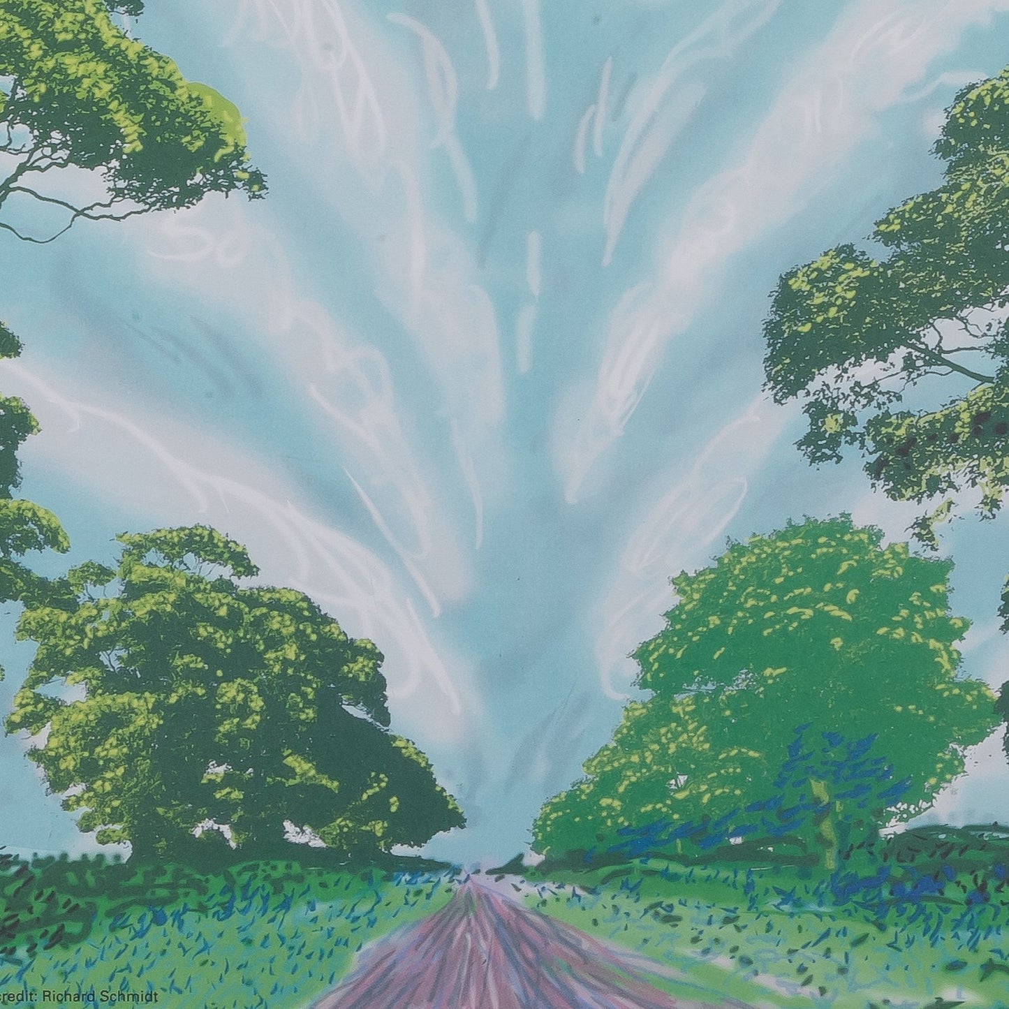 David HOCKNEY : Summer Sky - Affiche originale en couleurs