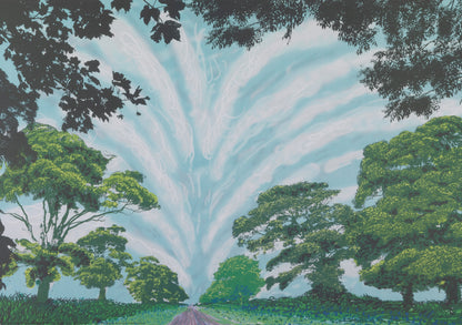David HOCKNEY : Summer Sky - Affiche originale en couleurs