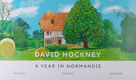 David HOCKNEY : La maison à colombages - Affiche originale en couleurs