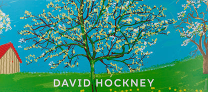 David HOCKNEY : Le cerisier en fleurs - Affiche originale en couleurs