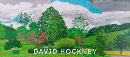 David HOCKNEY : Sur la colline - Affiche originale en couleurs