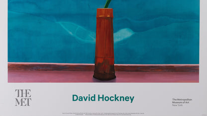 David HOCKNEY : Mount Fuji and Flowers - Affiche originale en couleurs