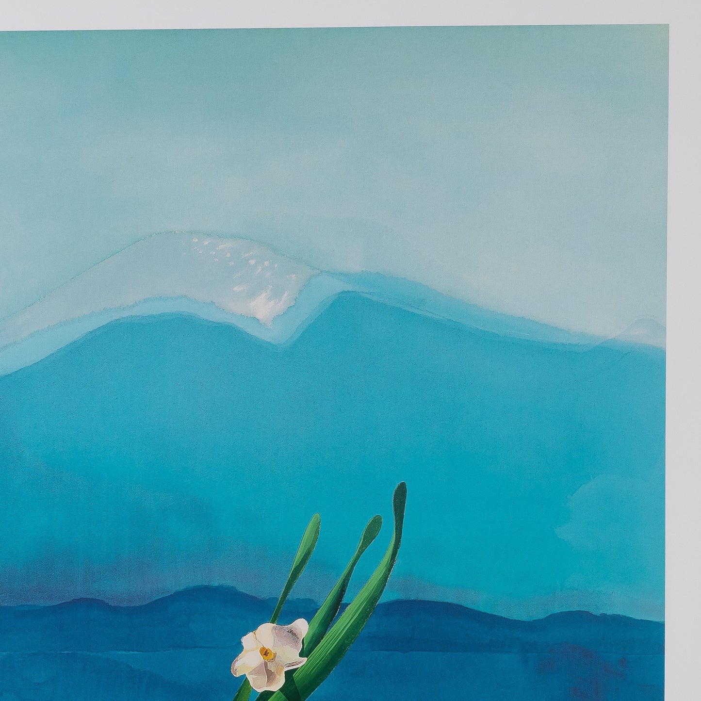 David HOCKNEY : Mount Fuji and Flowers - Affiche originale en couleurs