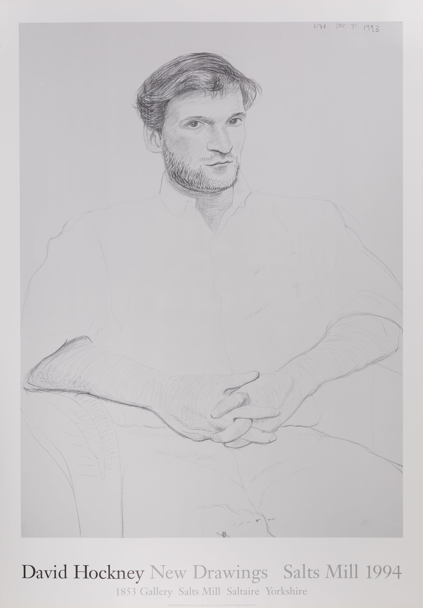 David HOCKNEY : John FITZHERBERT - Affiche originale