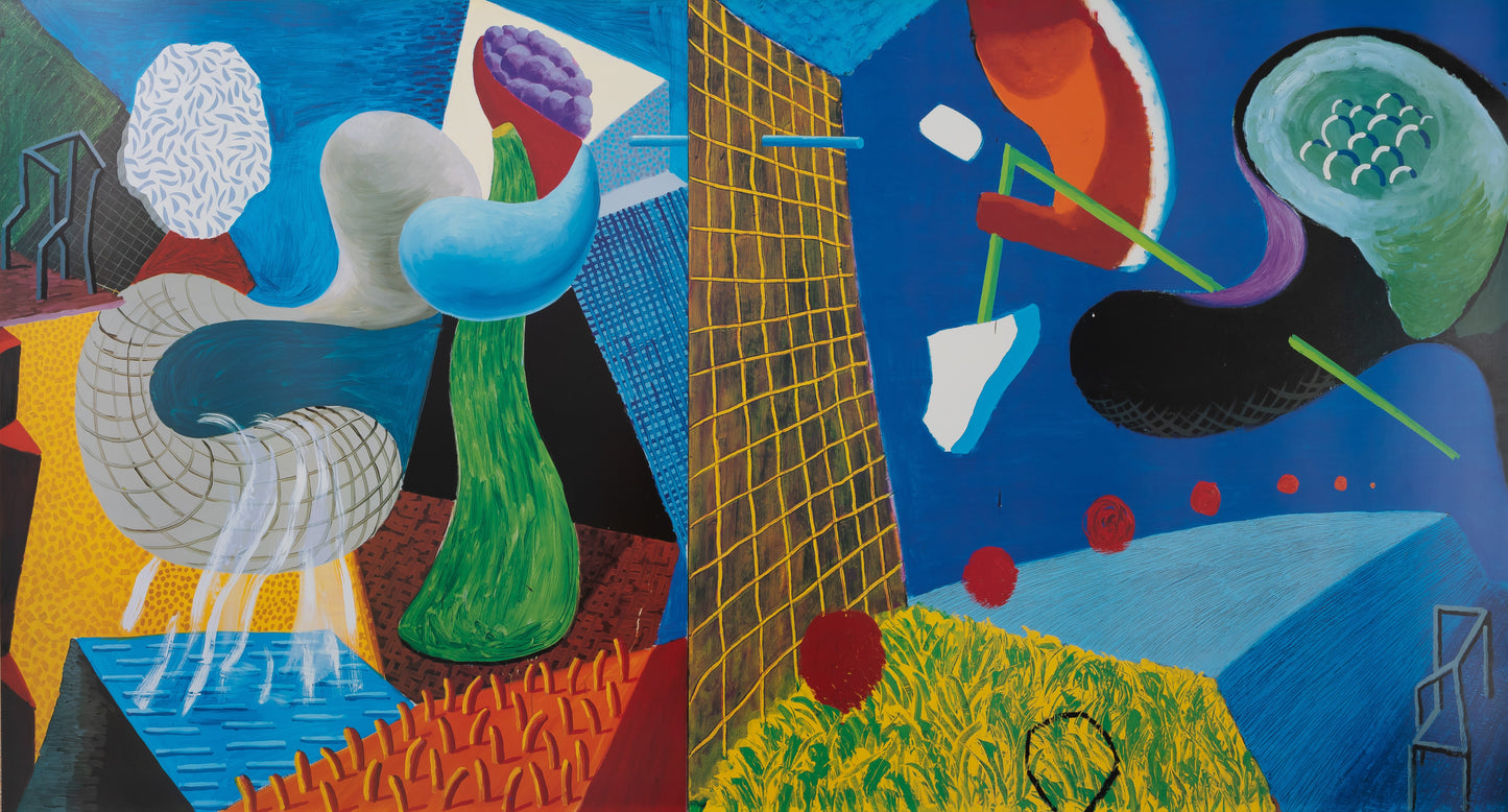 David HOCKNEY : The other side - Affiche originale en couleurs