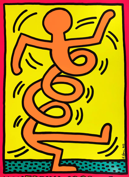 Keith HARING : Swing Pink - Montreux Jazz Festival - Sérigraphie originale signée
