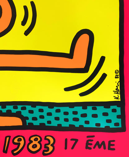 Keith HARING : Swing Pink - Montreux Jazz Festival - Sérigraphie originale signée