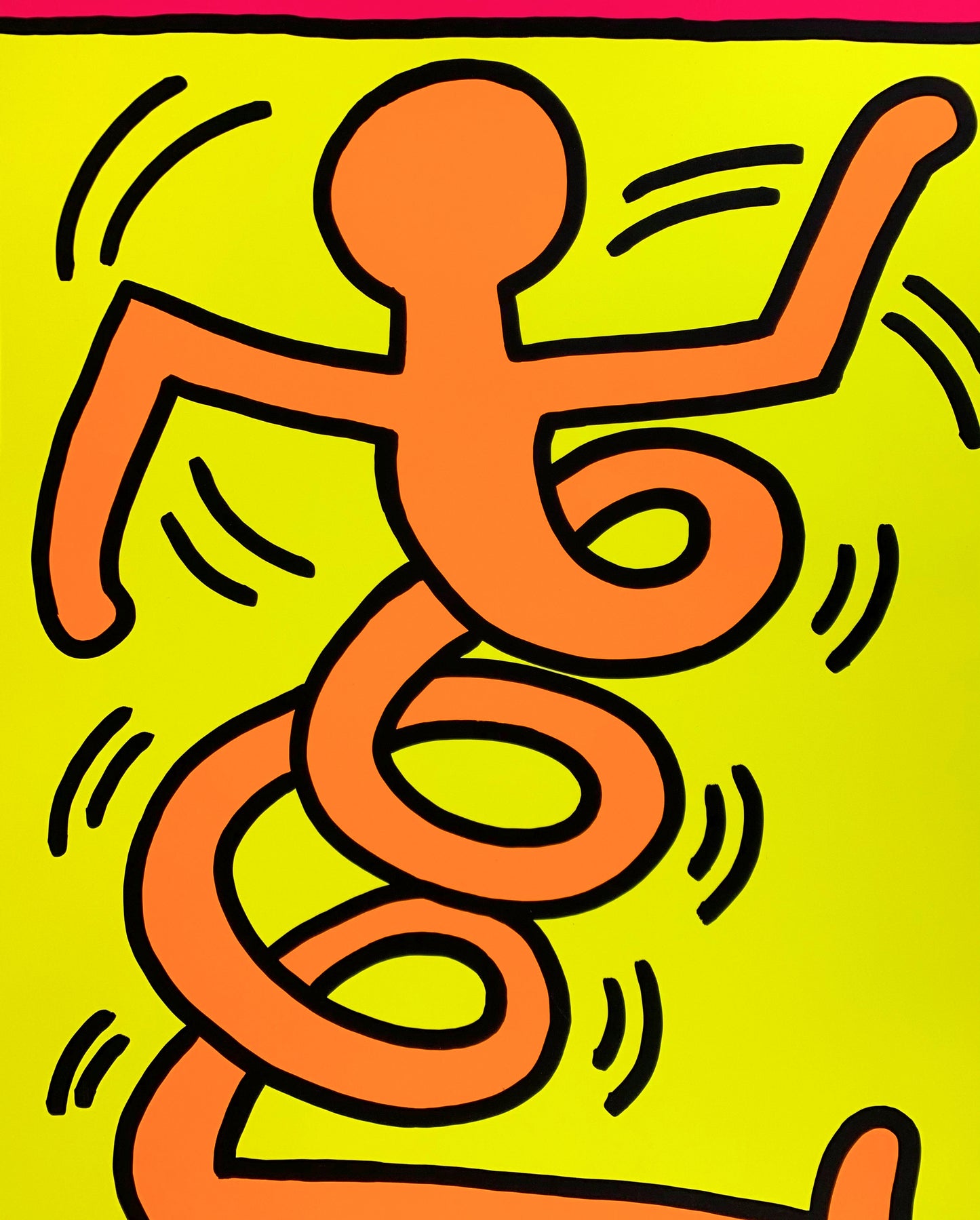Keith HARING : Swing Pink - Montreux Jazz Festival - Sérigraphie originale signée