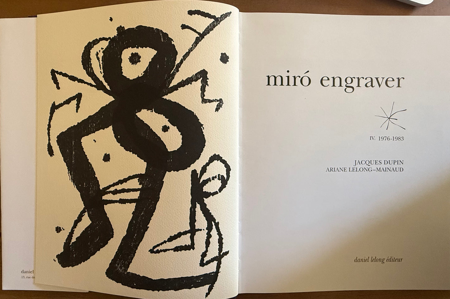 Joan MIRO : Catalogues raisonné Miro Graveur 4 volumes - 8 bois gravés originaux