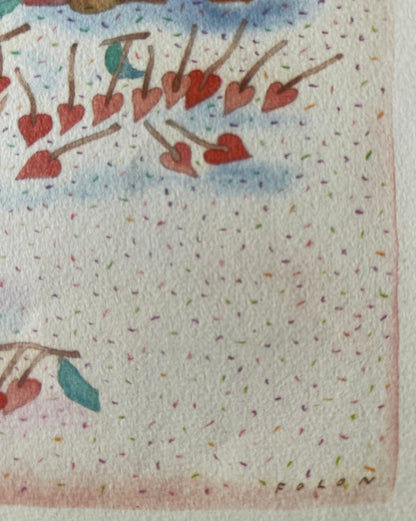 Jean Michel FOLON : Nature morte aux fruits - Héliogravure signée