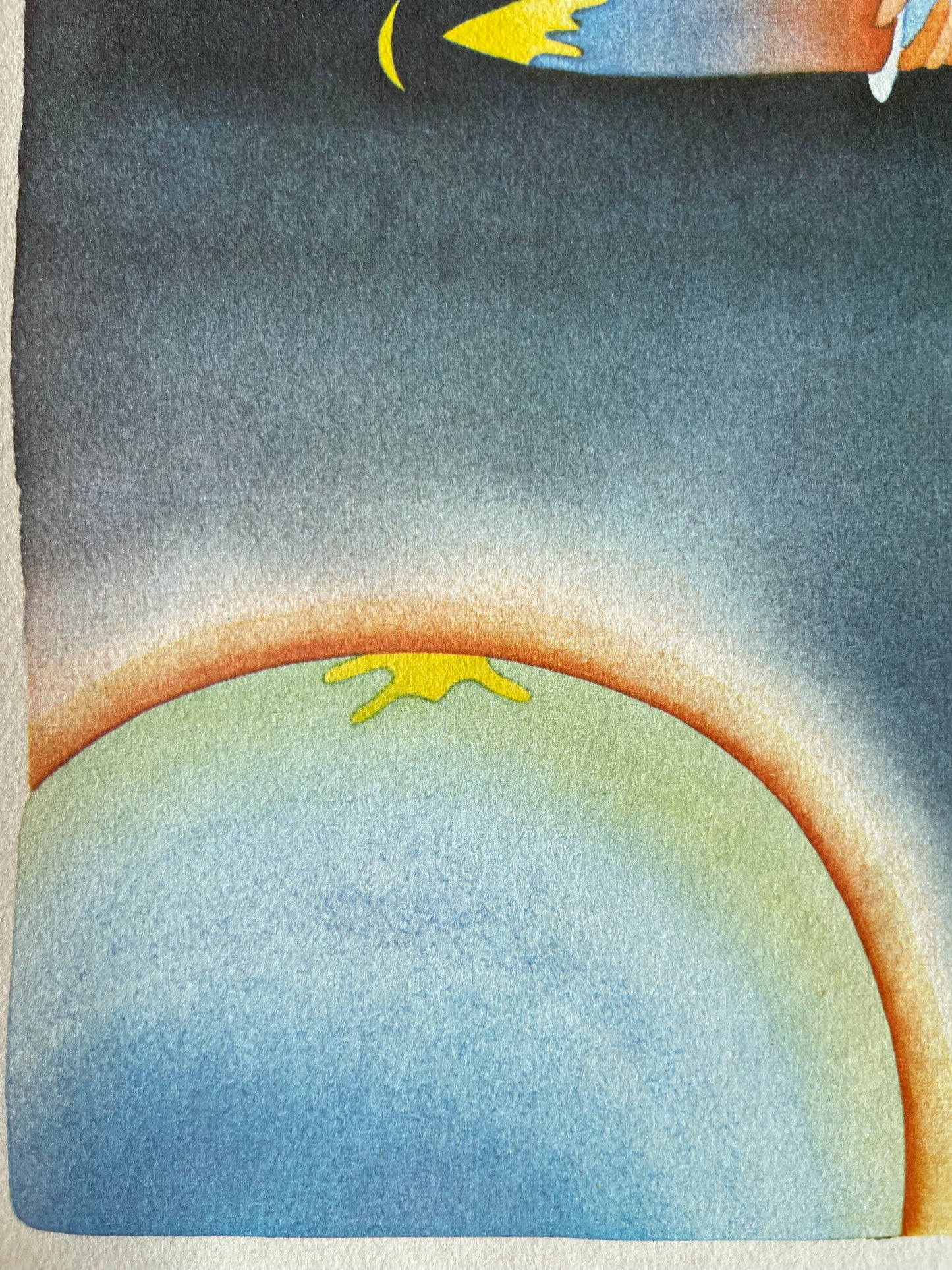 Jean Michel FOLON : La lune blessée - Héliogravure signée