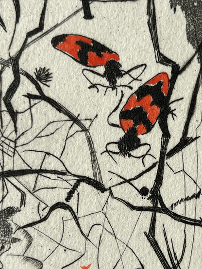 Ginette SEXER : Les insectes - Gravure originale signée