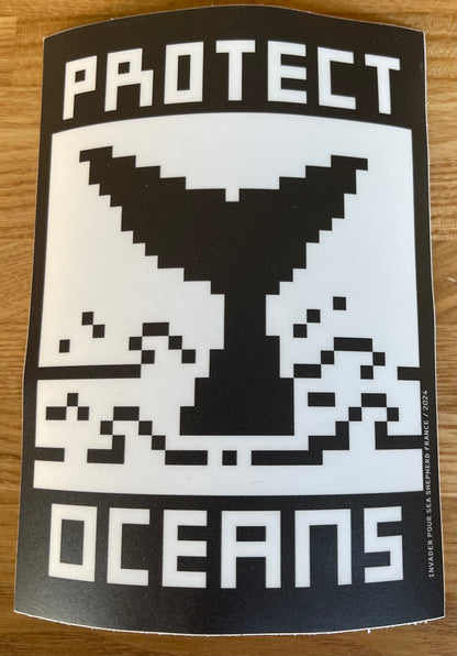 SPACE INVADER x Sea Shepherd - 2 grands stickers