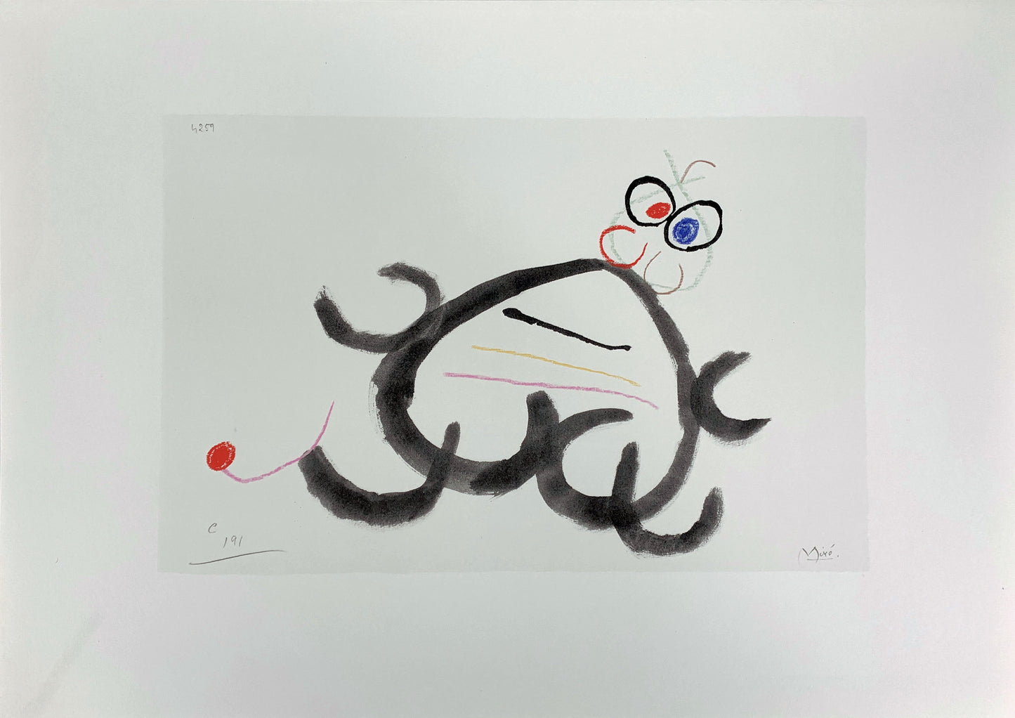Joan MIRO : Petit personnage surréaliste - Lithographie signée