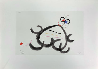 Joan MIRO : Petit personnage surréaliste - Lithographie signée