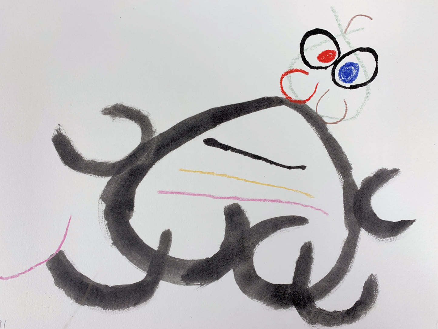 Joan MIRO : Petit personnage surréaliste - Lithographie signée